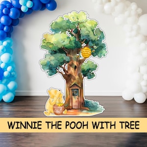 WINNIE THE POOH baby shower decoration cutout tree cutouts centerpiece babyshower backdrop winnie the pooh nursery classic bear decor