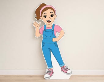 Ms Rachel Cutout Miss Rachel Birthday decoration Life Size Standee Kids Birthday Decor Toddler Party Photo Prop Rainbow backdrop Yard Sign