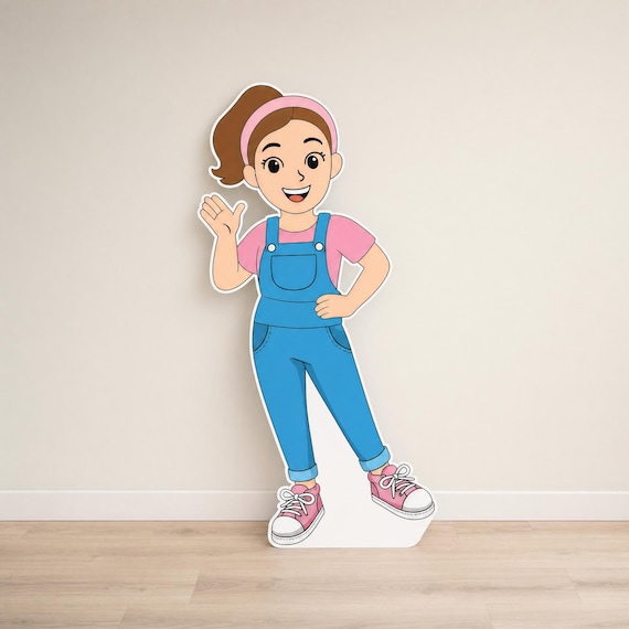 Ms Rachel Cutout Miss Rachel Birthday decoration Life Size Standee Kids Birthday Decor Toddler Party Photo Prop Rainbow backdrop Yard Sign