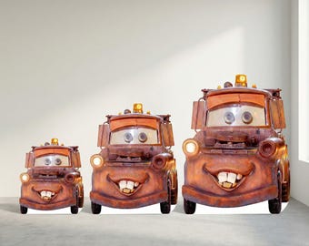 Cars party cutout decorations Standee Pixar Cars backdrop birthday party decor Life size Mater tow truck birthday decoration mater yard sign
