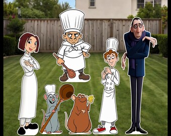 Ratatouille Cutout Standee Ratatouille Birthday Party Decor Chef Birthday Backdrop Photo Booth Prop Birthday Yard Sign Paris Party Decor