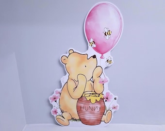 winnie the pooh baby shower decorations pooh nursery cutout babyshower backdrop decor baby girl centerpieces cutouts lawn sign yard sign