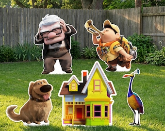 Disney Pixar UP Movie birthday decoration set Russell Carl Dug Kevin party decor Yard Sign UP House Cutout Standee Centerpiece party Prop