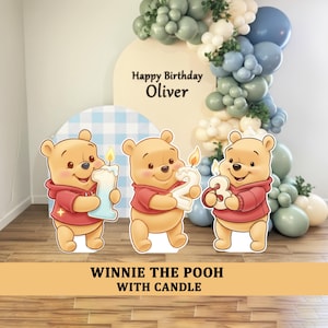 WINNIE THE POOH baby shower decoration cutout table topper cutouts centerpiece babyshower backdrop the pooh nursery classic bear decor art