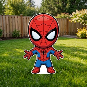 Spiderman Birthday Yard Sign Superhero Spiderman Backdrop Baby Spiderman Standee Life Size Cutout Photo Booth Prop Spider Hero Party decor BABY SPIDERMAN ONLY