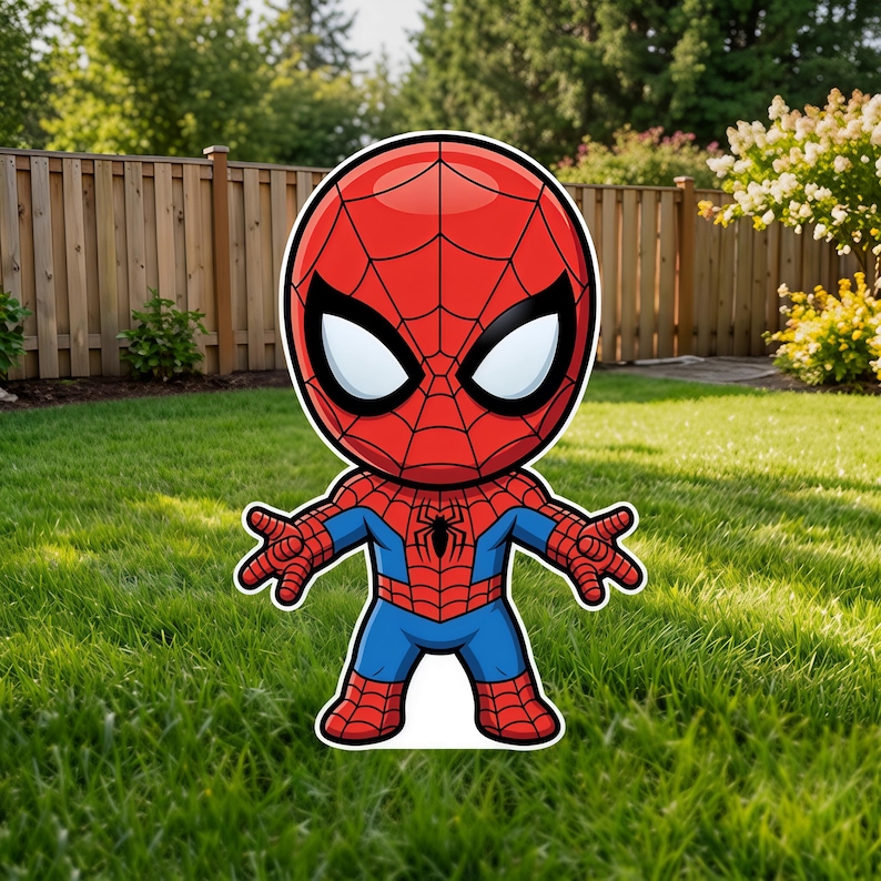 Spiderman Birthday Yard Sign Superhero Spiderman Backdrop Baby Spiderman Standee Life Size Cutout Photo Booth Prop Spider Hero Party decor BABY SPIDERMAN ONLY