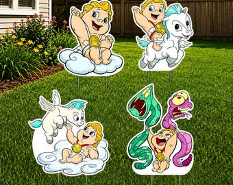 Baby Hercules Yard Sign Baby Hercules Birthday Decor First Birthday Prop Toddler Birthday Photo Booth Prop Baby Pegasus Cutout Party Set