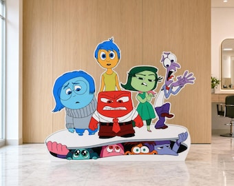 Inside Out Cutout Standee Inside Out Birthday Party Decor Inside Out Characters Joy Anger Sadness Fear Disgust Photo Booth Prop Yard Sign