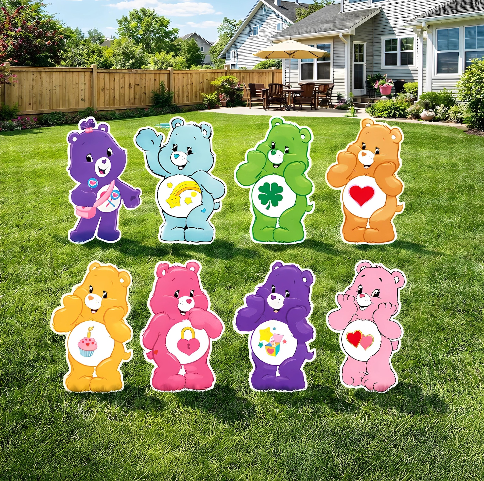 Care Bears Party Decorations, Life Size Care Bear Cutouts, Birthday