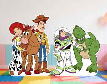 Toy Story Woody Cutouts Life Size Standee Birthday Decor Buzz Lightyear Rex Photo Booth Prop Party Backdrop Kids Decoration Pixar Theme