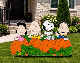 Halloween Yard Sign Charlie Brown Great Pumpkin Cutout Peanuts Halloween Life Size Cutout Trick or Treat Fall Yard Decor Pumpkin Patch Decor