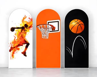 Slam Dunk Basketball Birthday Backdrop Basketball Party Backdrop Sports Birthday Arch Backdrop Basketball Photo Backdrop Boys Birthday Decor