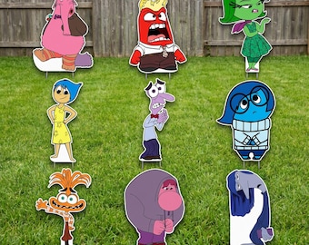 Inside Out Life Size Cutout Standee Birthday Party Decor Character Yard Sign Photo Booth Prop Kids Birthday Decor Party Photo Prop Party Set