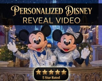 Personalized Disney Trip Reveal Video | Custom Disney World Surprise Announcement | Disneyland Vacation Gift | Digital Download