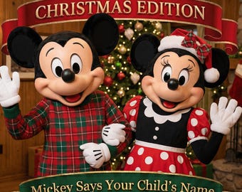 Personalized Christmas Disney Trip Reveal Video - Custom Message for Disney World, Disneyland Paris & California, Customized Holiday Season