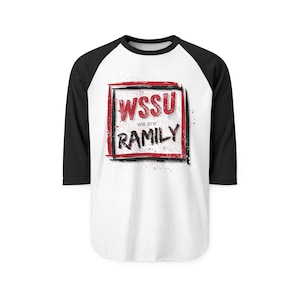 University W Unisex Raglan Shirt, College Alumni Gift, School Spirit Tee, Student Phrase Top, Three-Quarter Sleeve Baseball Tee