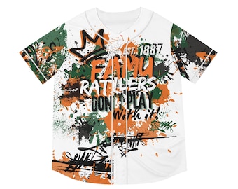 Koszulka baseballowa męska FAMU z wyrazistą grafiką, odzież sportowa, odzież codzienna, wyjątkowy prezent dla fanów baseballu, styl uliczny