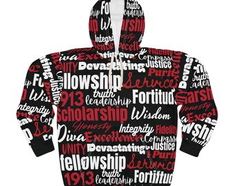 Bluza z kapturem Divine Ladies – chmura słów Fortitude | FirstGen Designs