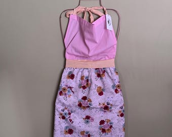 Pink and Floral Apron *Plus Size*