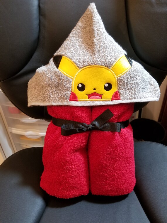 pikachu hooded towel