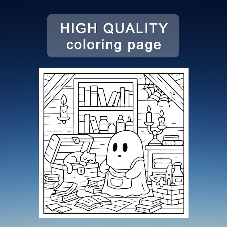 Cozy Halloween Coloring Book Cute Spooky Coloring Pages for Kids Teens ...