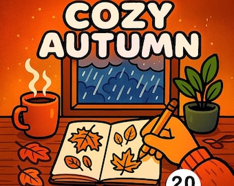 Cozy Autumn Coloring Book PDF Printable Fall Pages for Adults and Kids Halloween coloring pages