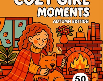 Cozy Girl Coloring Book Cute Aesthetic Fall Coloring Pages For Girls And Teens Relaxing Autumn Activity Printable Digital Download Self Care