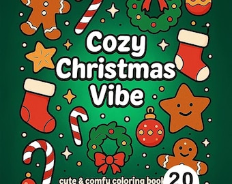 Cozy Christmas Coloring Book Cute Winter Pages Holiday PDF Digital Coloring For Adults Kids Printable Relaxing coco wyo Winter Book Cozy Art