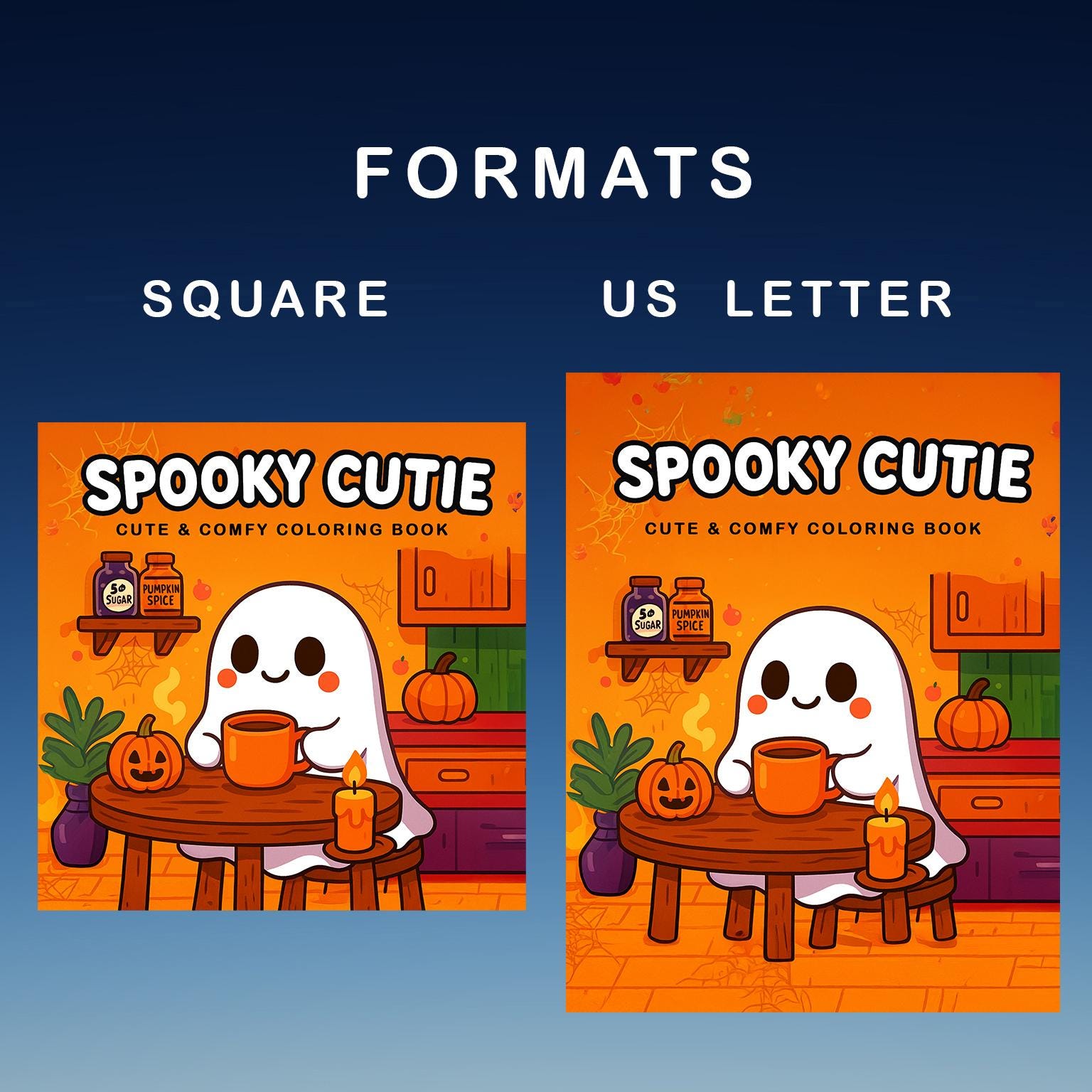Cozy Halloween Coloring Book Cute Spooky Coloring Pages for Kids Teens ...