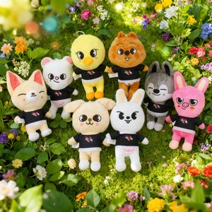 Skzoo Kpop Inspired Cute Animal Plush Doll, 20cm Soft Stuffed Toy, Collectible Plushies for Fans, Handmade Decorative Plush Giftt