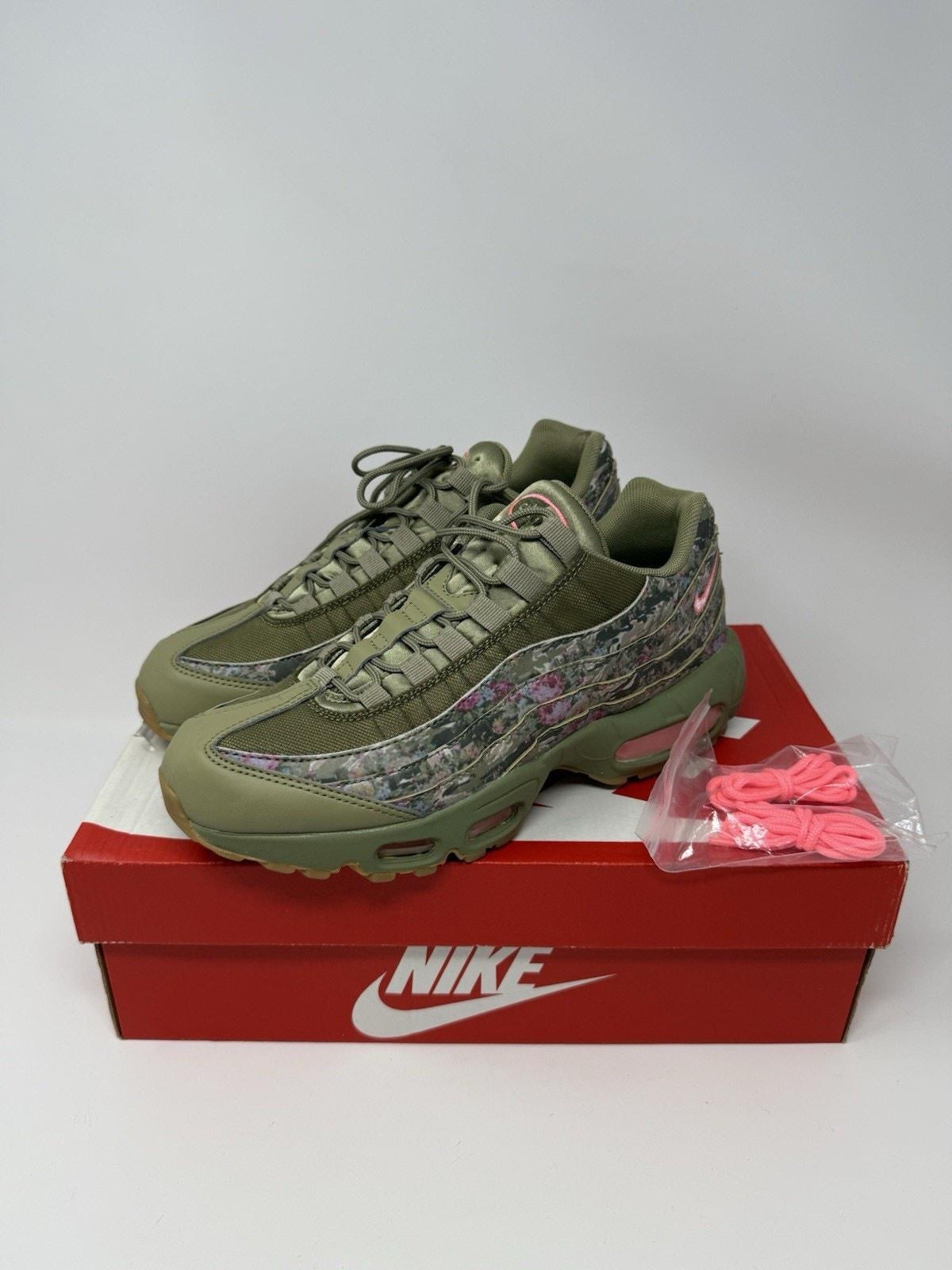 Nike Air Max 95 Floral Camo Neutral Olive Sneakers Womens Size