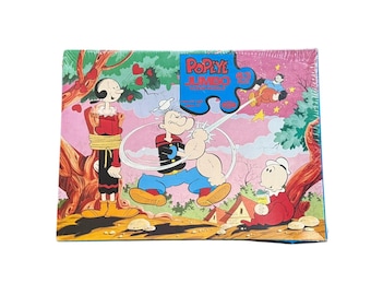 Vtg Popeye 63 Piece Jumbo Floor Puzzle Jaymar 1991 New Sealed