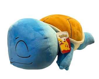 Pokemon Jazwares 18in Sleeping Squirtle Jumbo Premium Stuffed Plush Pillow NWT