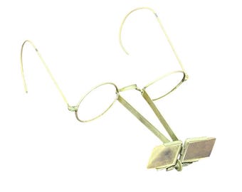 Antique Magnifying Wired Eyeglasses Surgical Jeweler Glasses