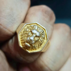 Sterling Silver Lion Head Ring for Men – 925 Silver, Vintage Style