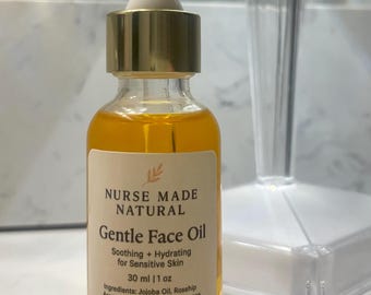 Huile faciale hydratante pour peau sensible | Jojoba, rose musquée et arganier | Encens | Soins de la peau propres et végétaliens