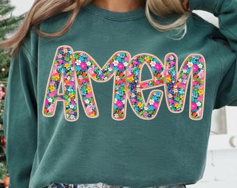 Floral Amen PNG, Christian Sublimation Design (Digital Download)