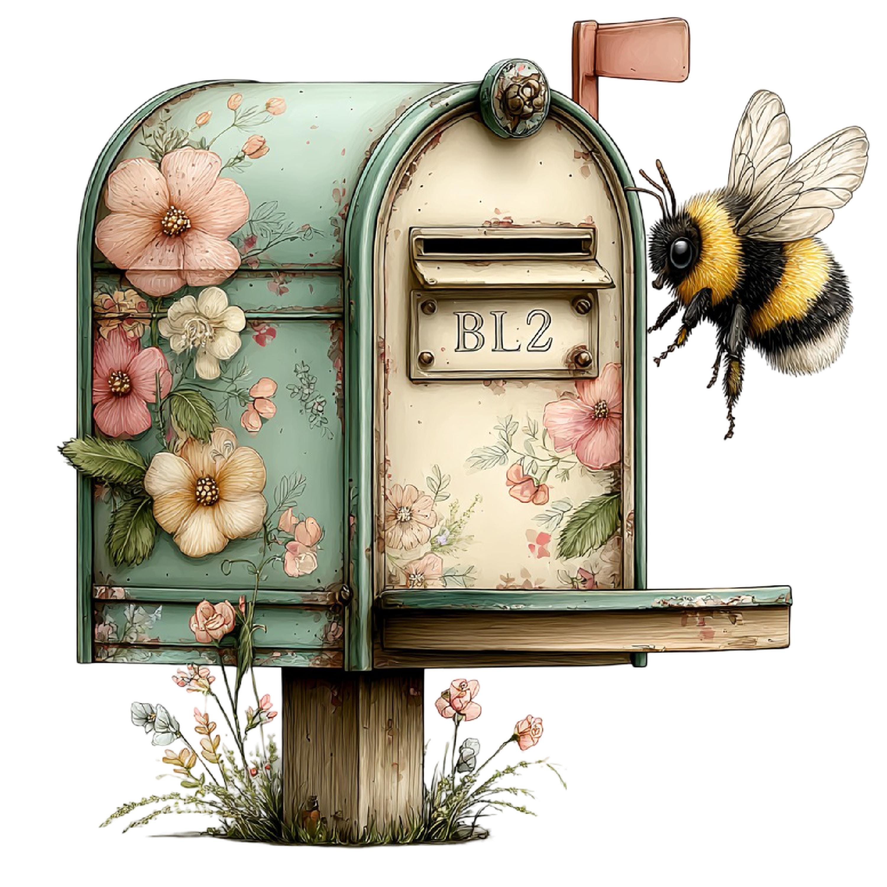 33 PNG Whimsical Spring Mailbox Clipart Full Pack, Cute Watercolor ...