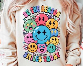 Mental Health Smiley PNG, Positive Quote Sublimation (Digital Download)