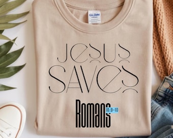 Jesus Saves PNG | Christian Typography Design | Faith Quote PNG | Religious Sublimation File | Bible Verse Digital | Christian Shirt Design