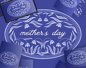 Bluebells Mother's Day Church Canva Template – Social Media & Print (Digital Download)