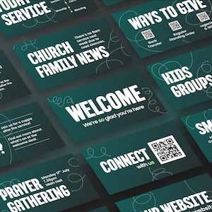 Moderne Kirche Ankündigung Folien Canva Vorlage | Präsentation Slide Deck