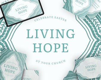 Living Hope Church Easter Canva Template | Posters, Flyers, Presentation Slides & Social Media