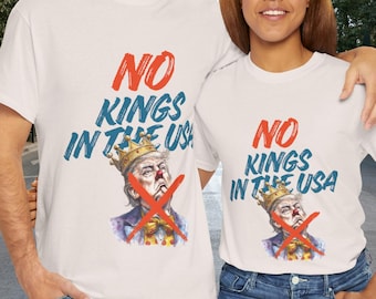 Camiseta de protesta, Camiseta "No hay reyes en EE. UU.", Camiseta política anti-Trump