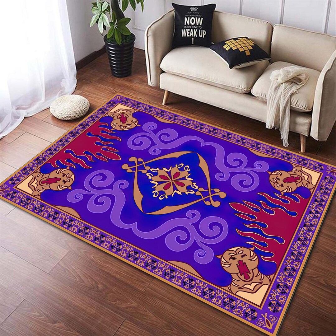 Aladdin Rug – Magic Carpet Design, Washable Cotton Low Pile - Etsy