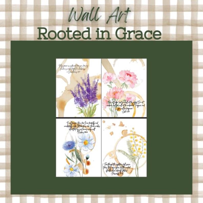 Rooted in Grace Wall Art - Etsy