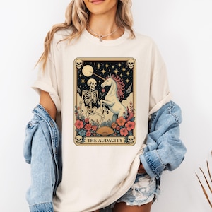 Comfort Colors® The Audacity Tarot Card Shirt,The audacity skeleton Tarot Card shirt, Mystical Tarot Card,Tarot Card Lovers,Tarot Lover Gift