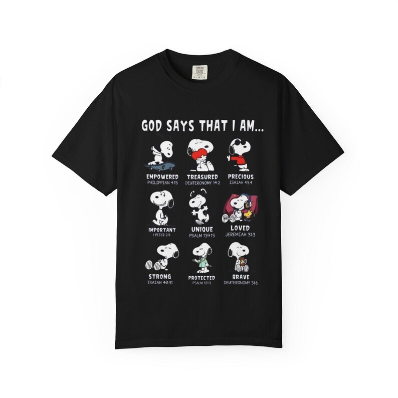 Christian God Snoopy Character Shirt | Inspirational Faith Tee - Etsy