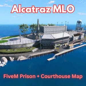 Alcatraz MLO | FiveM Prison & Courthouse Map Mod | Optimized RP Environment with Custom Props