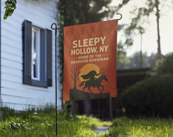 Sleepy Hohlkehle - Die Heimat der Kopflosen Reiter - Gartenfahne